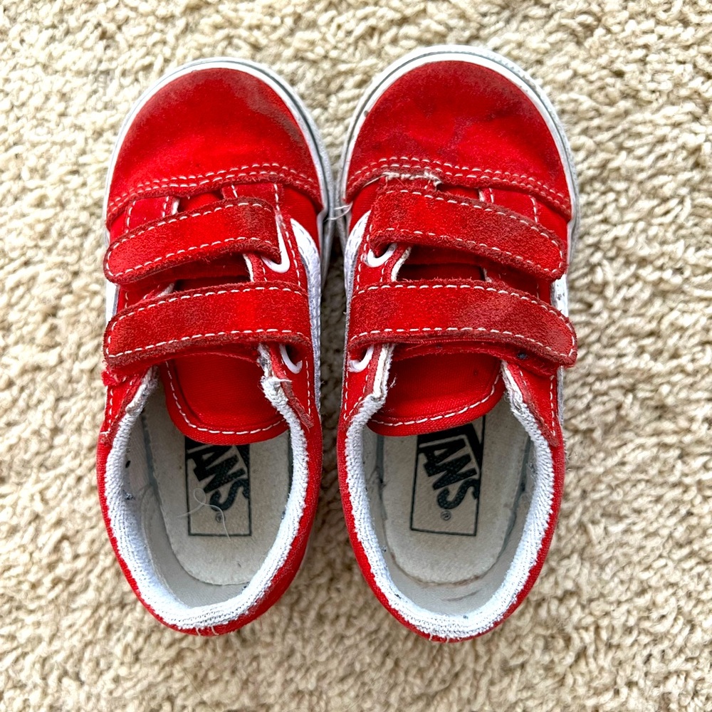 Toddler Size 8 Red Vans
